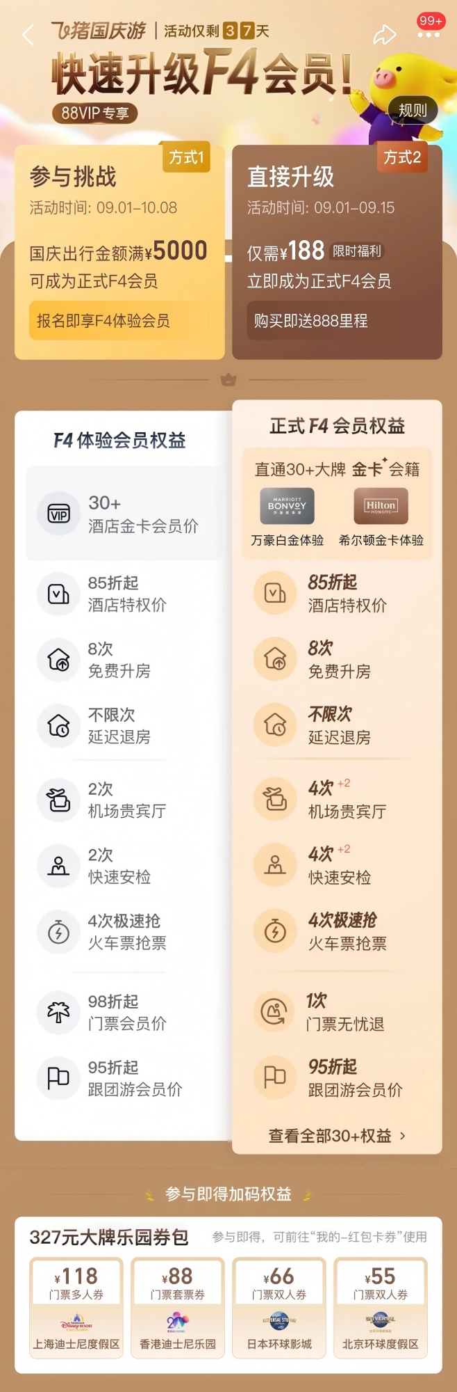 188元拿下飞猪F4，万豪白金大放水插图